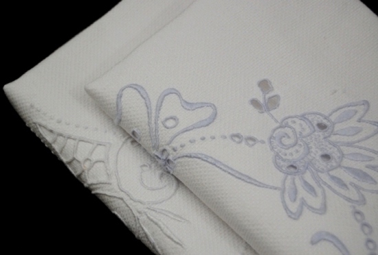 レース ハンカチーフ 刺繍 タオル ティータオル