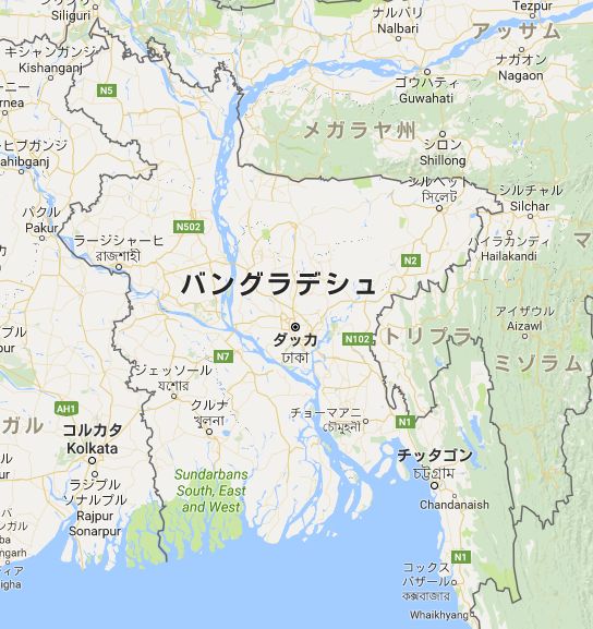 バングラデッシュ　地図