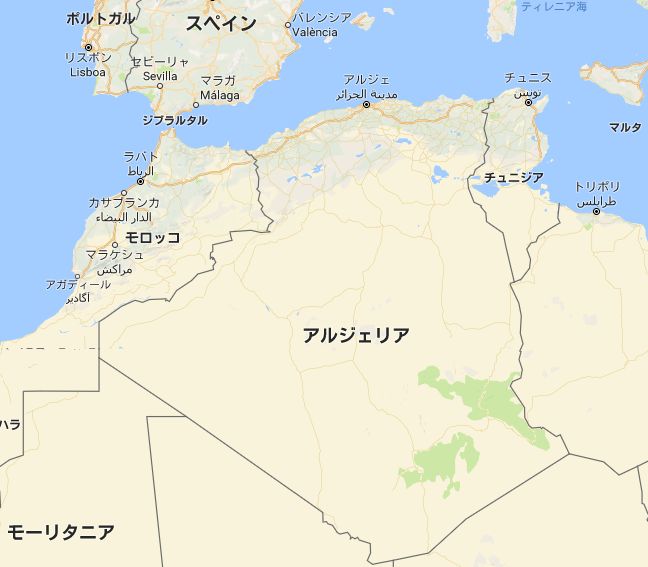 アルジェリア　地図