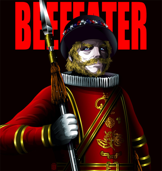 ビューティフルハードコアイラストレーション イギリスイラスト ロンドン塔の衛兵隊ビーフィーター